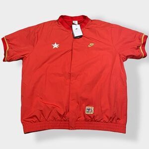 Nike Authentics Warm-Up Shirt “University Red” FN1456-657 Mens size Large New